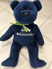 Ty Beanie Babies NFL Seattle Seahawks Football Bear New Condition No Tag Baby
