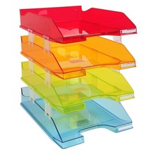 Réf. 113299SETD - Set de 4 corbeilles à courrier COMBO MIDI - dimensions 34,6 x