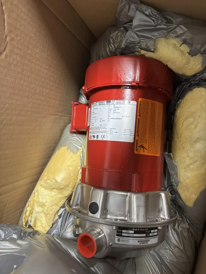 NEW BELL & GOSSETT 1AM041 PUMP 1/2HP 208-230/460V 30-1T 3530 SERIES - Image 4 of 4