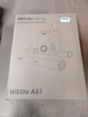 5.1ch Soundbar, w/ 5.25'' Big Subwoofer Dolby Atmos Surround System, 2 Wired ...