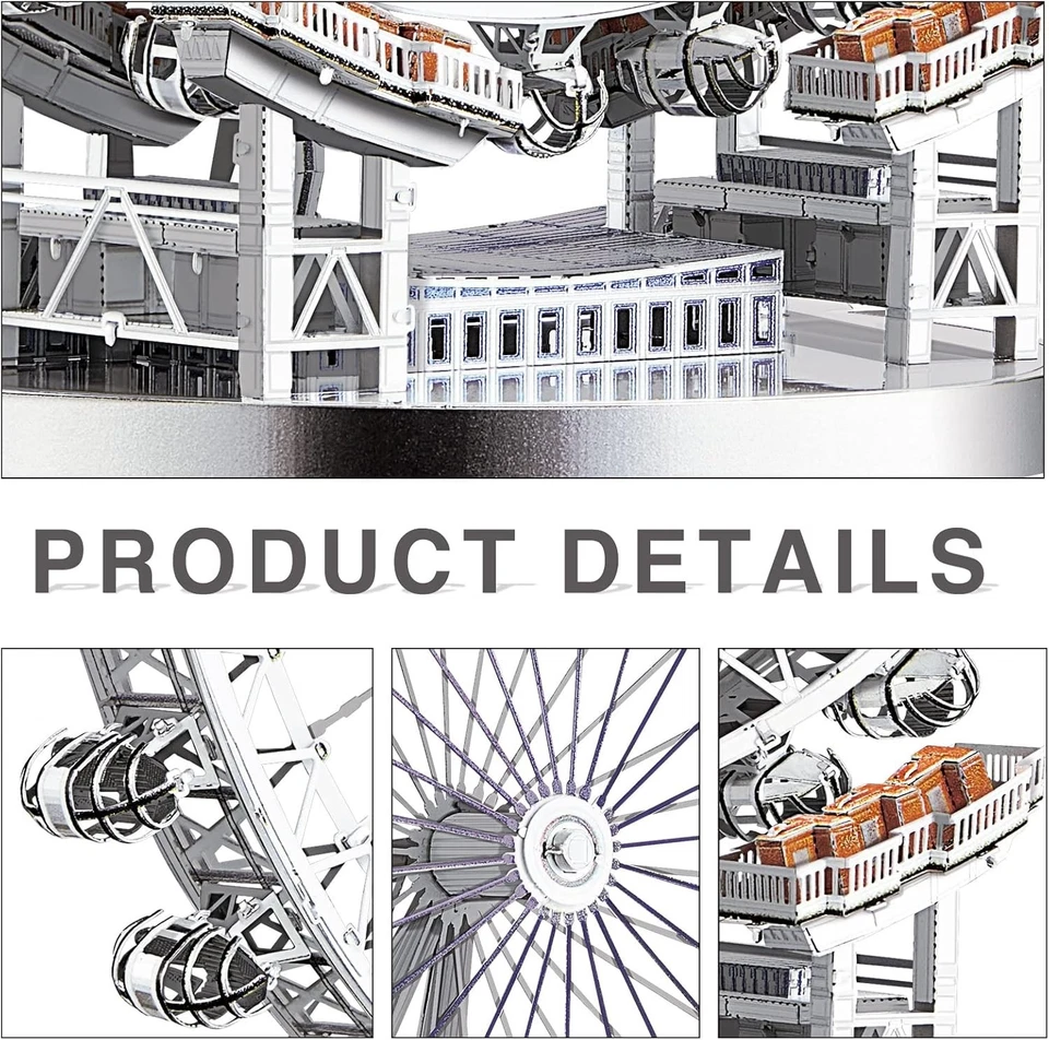 Rompecabezas de metal 3D mejorado - Modelo de arquitectura Foto 4 de 4