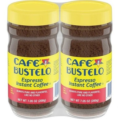 Cafe Bustelo, Espresso Style, Dark Roast Instant Coffee, 7.05 oz Jar, Ch 2/4/6pk