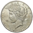 1923-S Peace Silver Dollar $1 San Francisco Mint Original Coin Reverse Toning