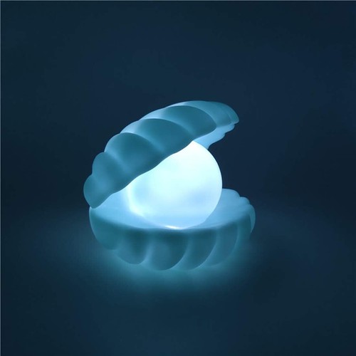 Pink Shell Pearl Night Light, Pink Portable LED Clam Lamp Shell with Pearl Beach - Picture 14 of 14