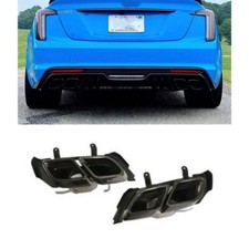 For Cadillac CT5 20-22 Upgrade V Style Black Rear Exhaust Muffler Tail Pipes Tip