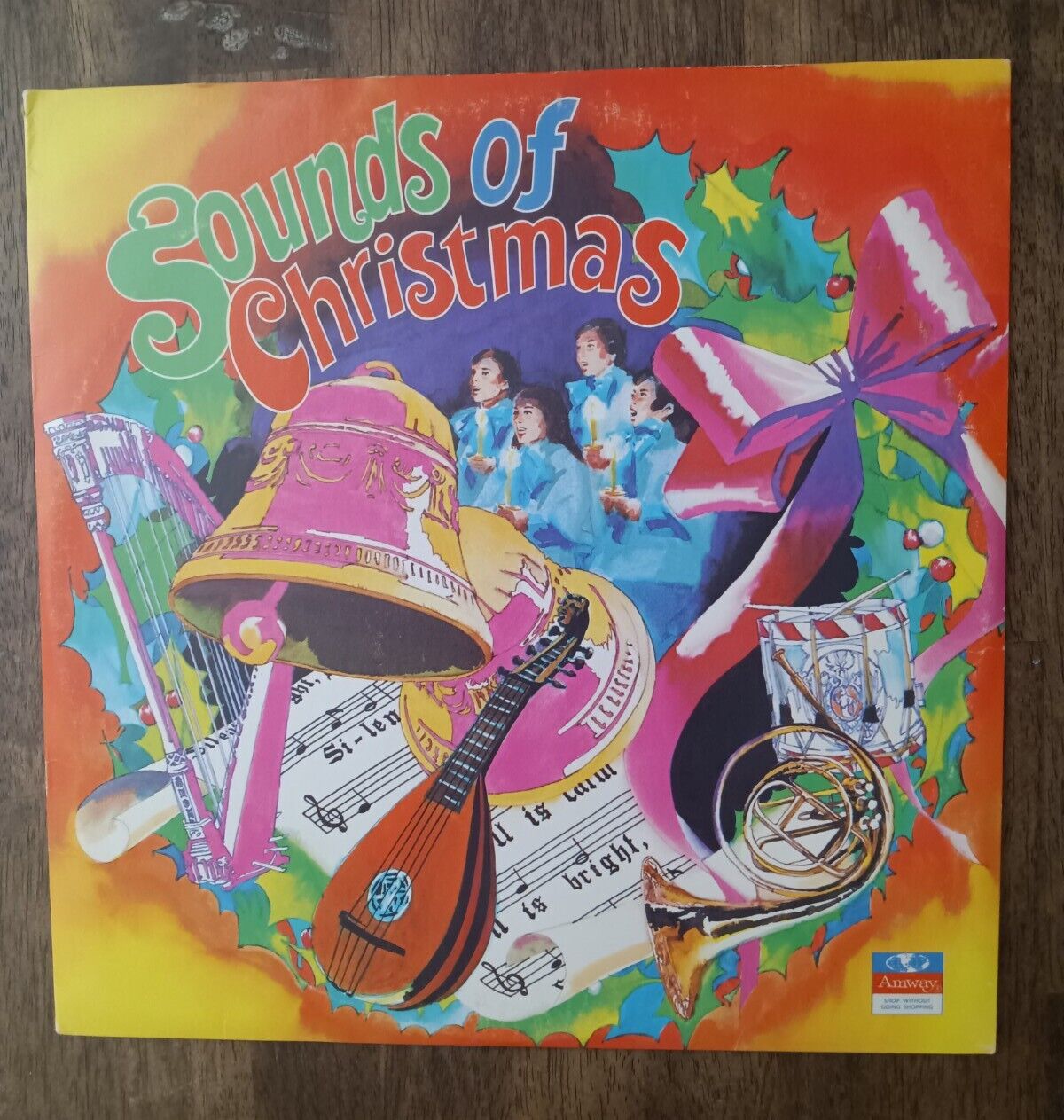 Sounds Of Christmas - Columbia vinyl LP album - Ray Price - Conniff - AMWAY 74