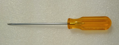 Xcelite R184 Flat/Slotted Steel Blade Screwdriver Yellow Handle 6 1/2" Long - Picture 2 of 10
