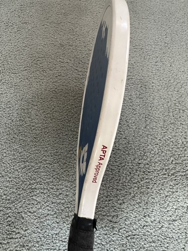 Viking Athletics Ice Platform Tennis Paddle Blue White 4 1/4" Grip 18.5” Length - Picture 4 of 8