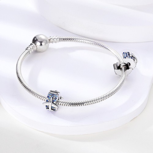 MULA Original Flugzeug Clip DIY Charm CZ Für Frauen Armband 925 Versilbert - Bild 4 von 5