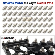 50X Cleats Pin Rivet Replacement MX Style Foot Peg Floorboards Pedal For Harley 