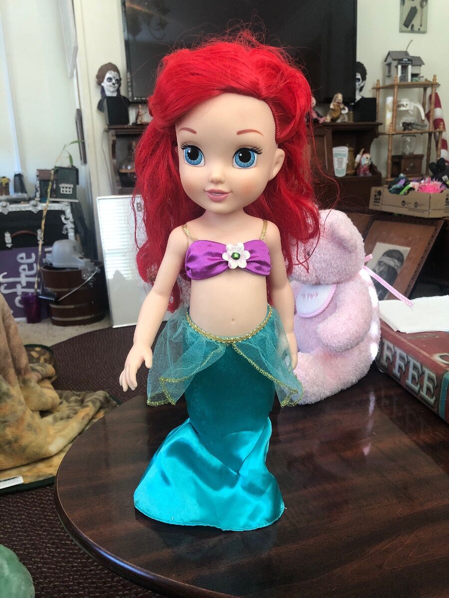 Boneca Disney Pequena Sereia Jovem Ariel Sem Roupa 17 de Altura Limpa