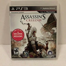 Assassin's Creed III Sony Playstation 3 PS3 Video Game Tested Works