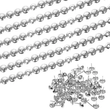 VILLCASE Furniture Decorative Nails, Tacks 100X1.1X0.4CM, Silver 