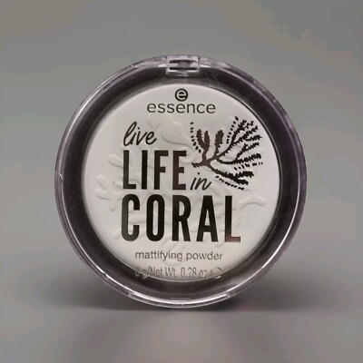 essence live LIFE in Coral Mattifying Powder Kompaktpuder Fixierung 8g Neu Ovp