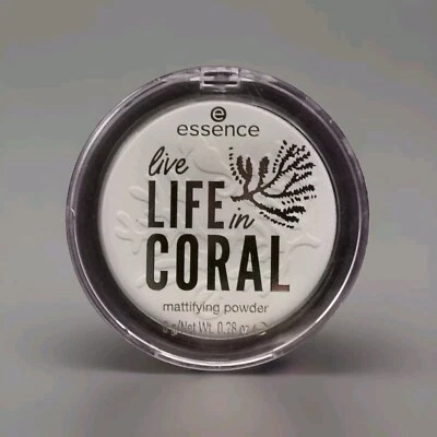 essence live LIFE in Coral Mattifying Powder Kompaktpuder Fixierung 8g Neu Ovp - Bild 1 von 2