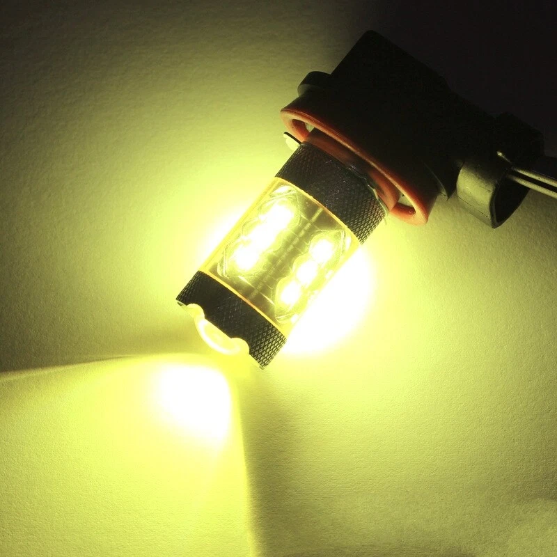 Bombillas LED H3 De 100W Color Amarillo 4300K - Pack De 2 Unidades, Para Luces Antiniebla O DRL