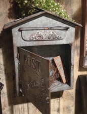 Vintage Chic Shabby Cottage Metal Bird House ...