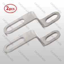 Z Shaped Bracket Stainless Steel Fixed Support Motorcycle Exhaust Muffler 2 pcs
