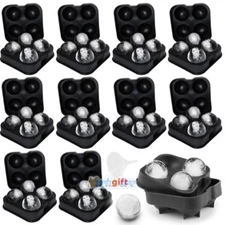 10x ICE Balls Maker Round Sphere Tray Mold Cube Whiskey Ball Cocktails Silicone