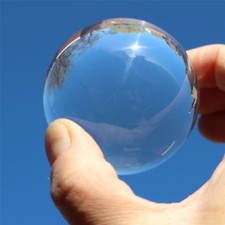 Sfera plastica lucida, Sfere solide materiale acrilico trasparente 2x 60mm