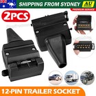 12 Pin Flat Trailer Plug Connector Socket Male & Female Caravan Camper Adaptor