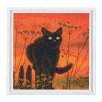 "Rto Kreuzstich Stickpackung \"Sonnenuntergang Katze\", ZäHlmuster, 15,5X15,5Cm"