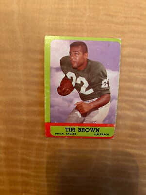 1963 TOPPS FOOTBALL #111 TIM BROWN (SP)!! RARE PURPLE SKY!! $1 SHIPPING!!