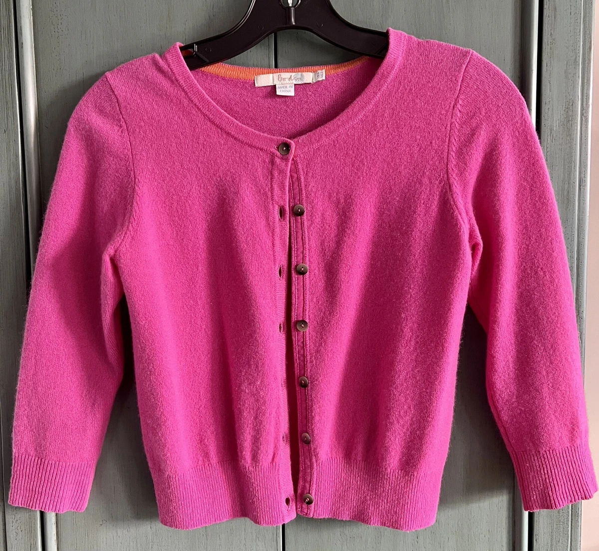 Hot pink top cashmere cardigan