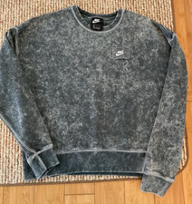 NIKE women s Pullover Sweatshirt blk/grey distressed size M