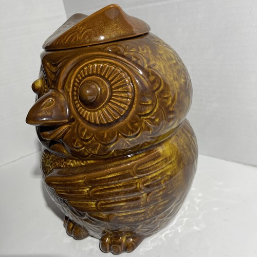 Vintage McCoy Brown Owl Cookie Jar #204 Woodsy Owl USA 10” - Picture 3 of 5