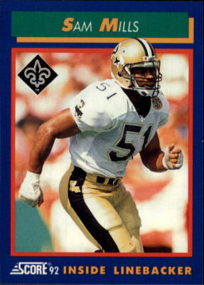1992 Score #102 Sam Mills - NM
