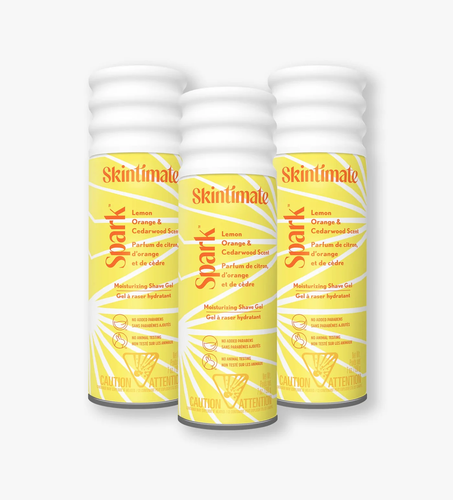 6 X Skintimate SPARK Lemon, Orange & Cedarwood Women Shaving Gel 7 oz can (B25)