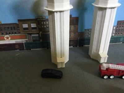 2 piece 3D printed N scale 1/144 Airport Control tower. Black filament painted w