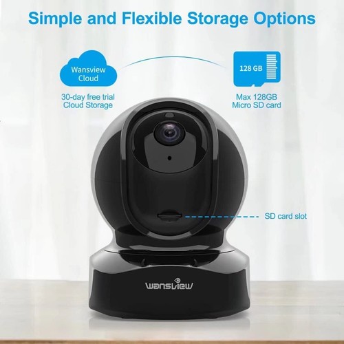 Indoor Wireless Security Camera 2Way Audio, Night Vision, Alexa, Pan-Tilt, Zoom - Picture 16 of 26
