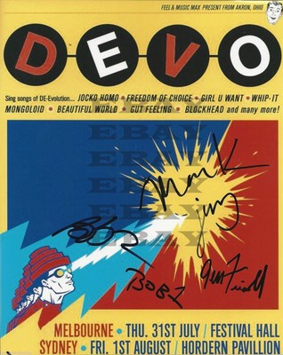 DEVO Band Autographed signed 8x10 Photo Reprint