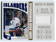 2004-05 ITG Franchises US East Memorabilia Gold BOB NYSTROM Jersey Edmonton #1/1