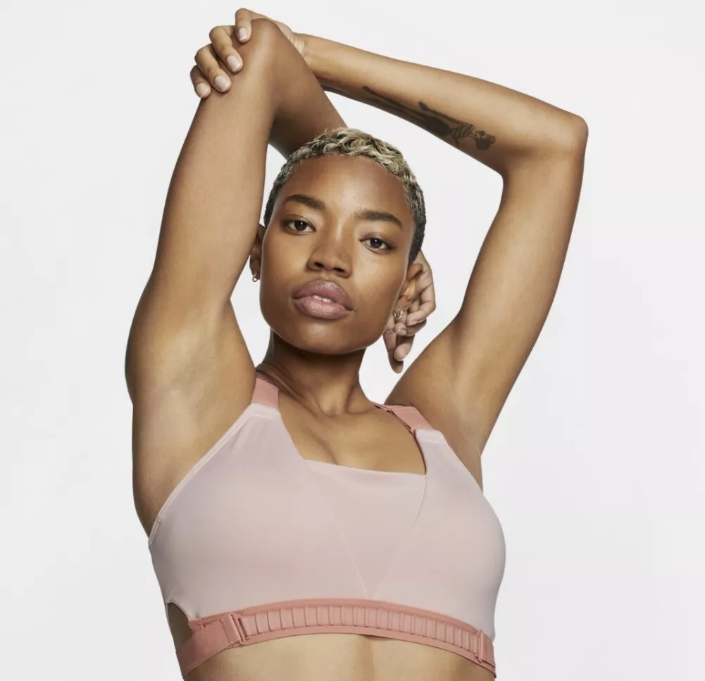 Nike BV3703 682 Infinity Medium support Sports Bra In Echo Pink