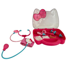 Hello Kitty Pretend Play Doctor Nurse Medical Check Up Kit Tools Case 8 pcs Set