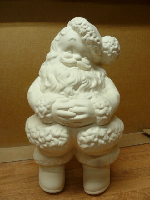 C-0168 Winking Santa Claus 14"T Christmas Ceramic Bisque Ready to  Paint