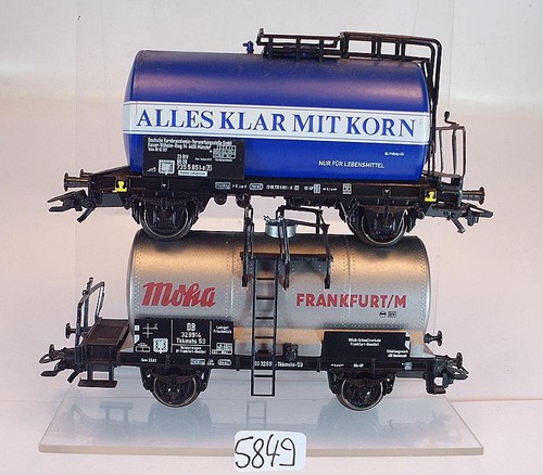 Märklin H0 2x Kesselwagen Alles Klar mit Korn & Moha der DB KKK & NEM #5849 | Zustand: Gebraucht
