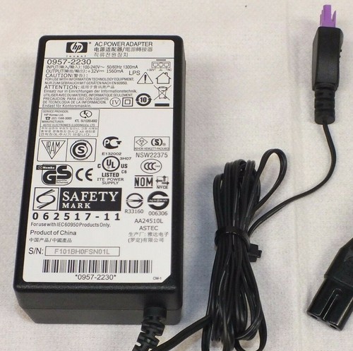 Genuine HP (0957-2230) 32V 1560mA 50/60Hz AC Adapter Power Supply Charger - Picture 2 of 3
