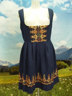 klassisch 70er Jahre Vintage Balkonett viel Stickerei Dirndl ohne Schürze Gr.44 - Bild 1 von 4