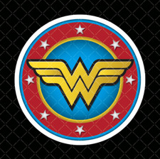 Wonder Woman Logo Comic Sticker Decal For Car Truck Window Bumper Wall Window
