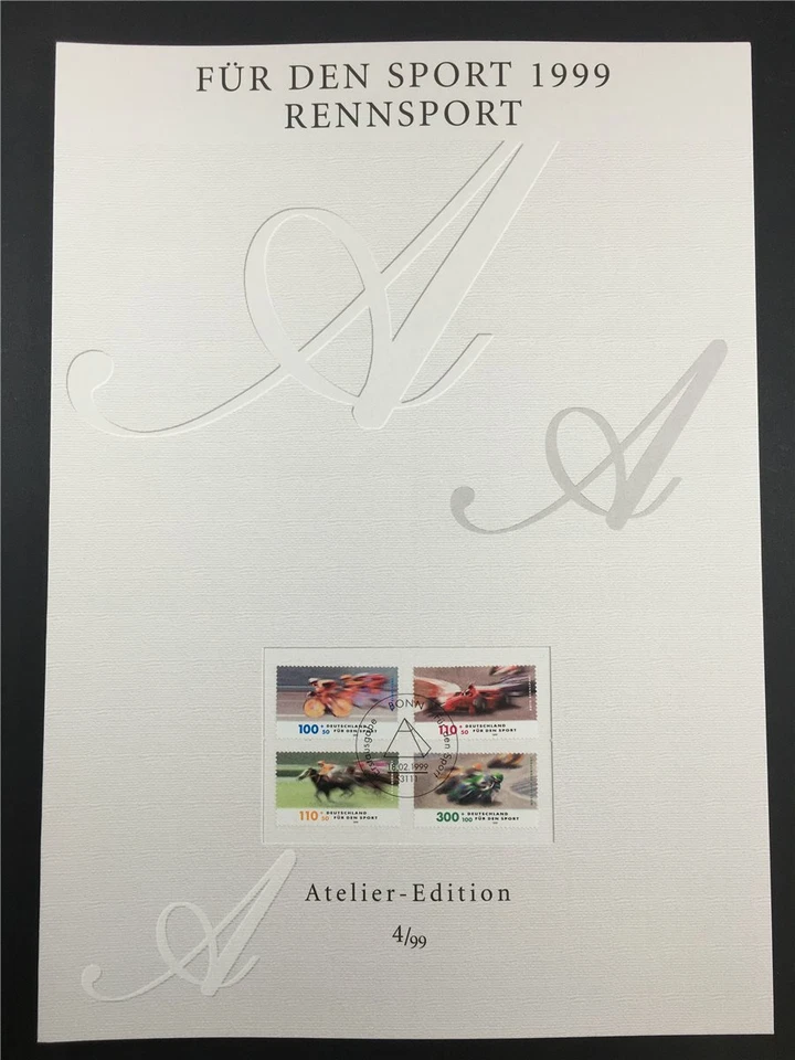 GERMANY ART-EDITION 1999/04 SPORT REITEN RADFAHREN MOTORSPORT - Image 2 of 4