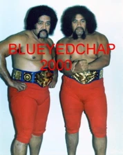 SAMOANS AFA & SIKA  WRESTLER 8 X 10 WRESTLING PHOTO WWWF