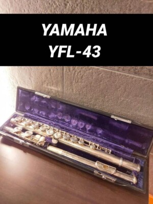 YAMAHAヤマハ フルート YFL43 SILVER Yamaha Flute YFL-43 silver Musical instrument with Hard Case