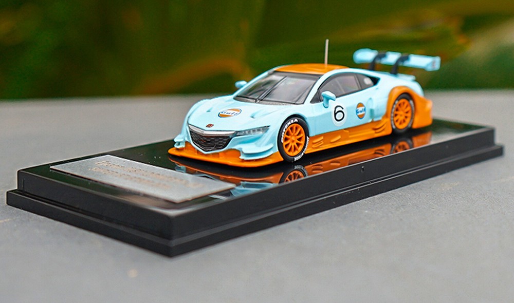 1/64 Honda NSX CONCEPT-GT GT500 Race Car Gulf Version Diecast Car Model Toy