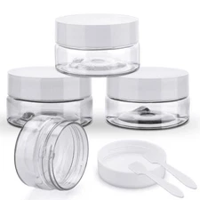 Cosywell Travel Cream Jars for Toiletries TSA Approved 0.7oz 4 Pack Refillabl...