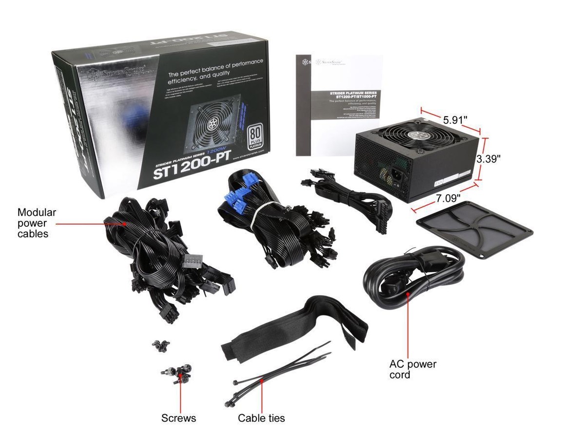 SilverStone Strider Platinum series SST-ST1200-PT 1200 W ATX12V