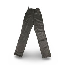 Ladies Lederhosen Real Leather Trousers Size 32 Black Special Offer Single Piece